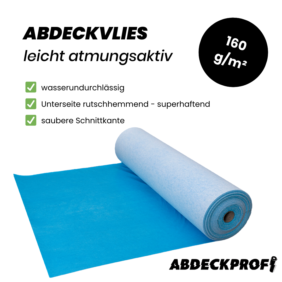 Abdeckvlies selbstklebend Leicht Atmungsaktiv ca.70g/m²24h – 160g/m²