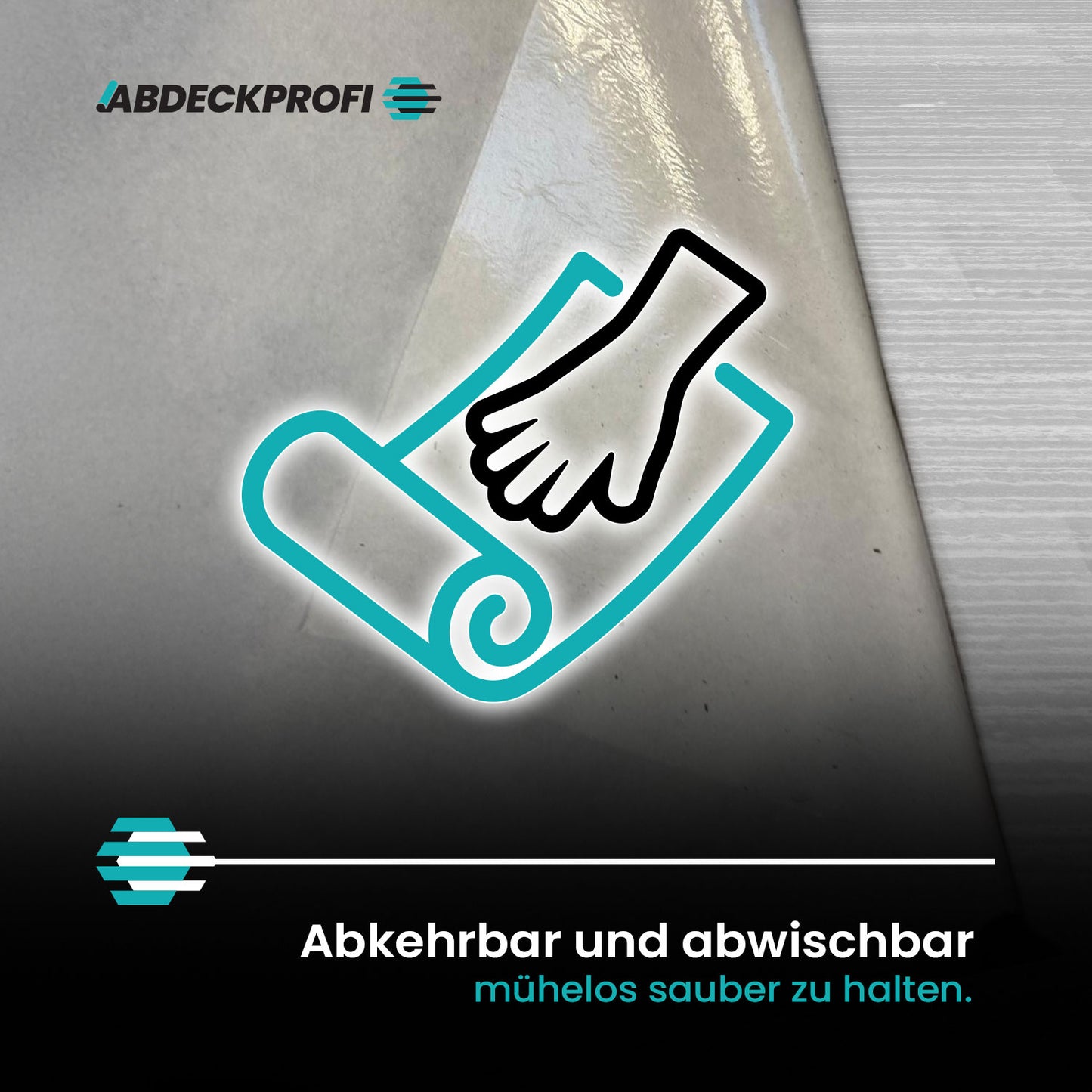 Abdeckvlies Folienseite klebend – 130 g/m²