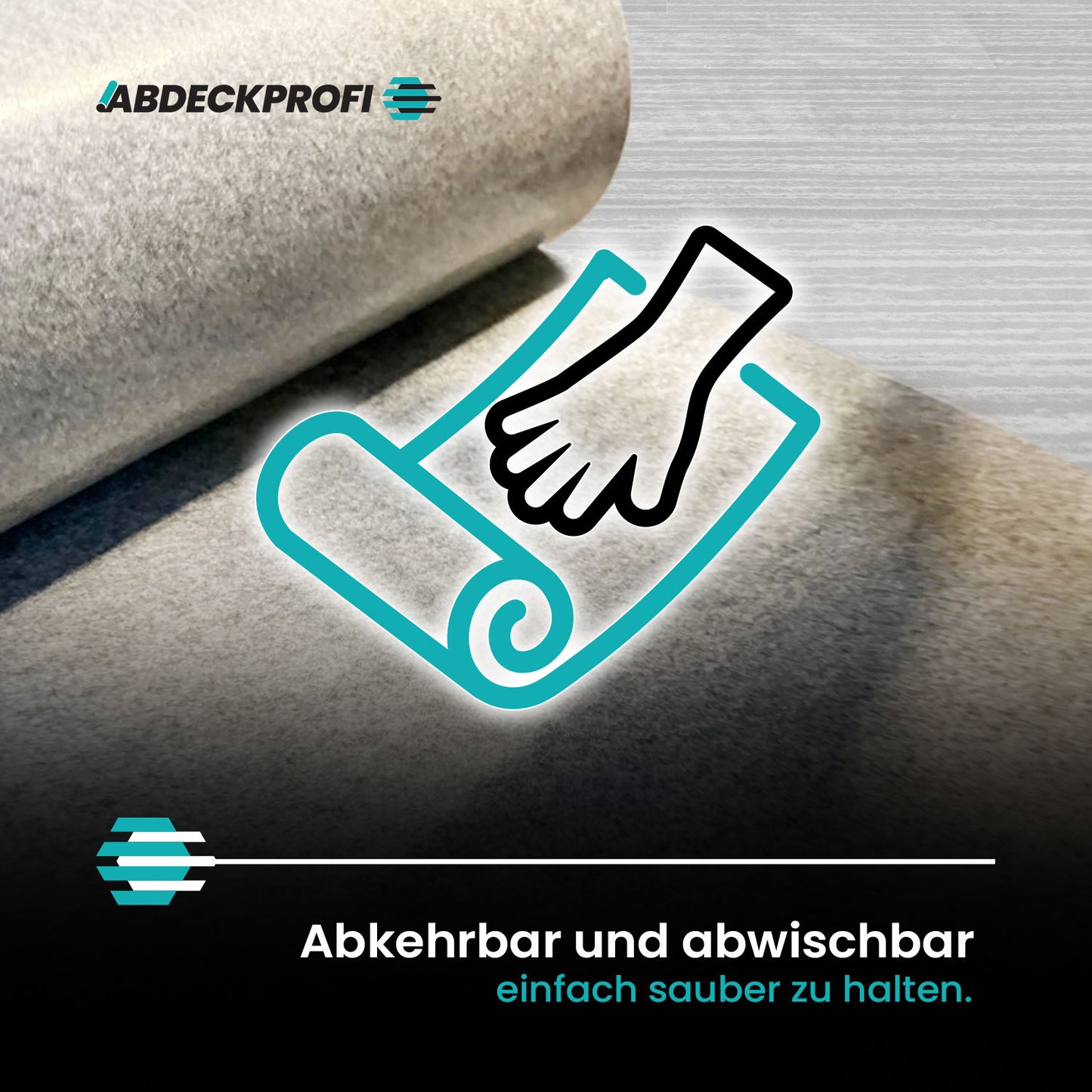 Abdeckvlies Folienseite klebend – 350 g/m²