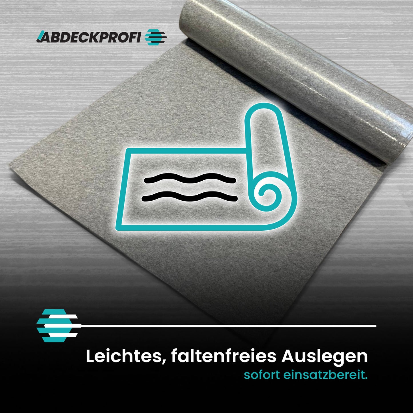 Abdeckvlies Folienseite klebend – 350 g/m²
