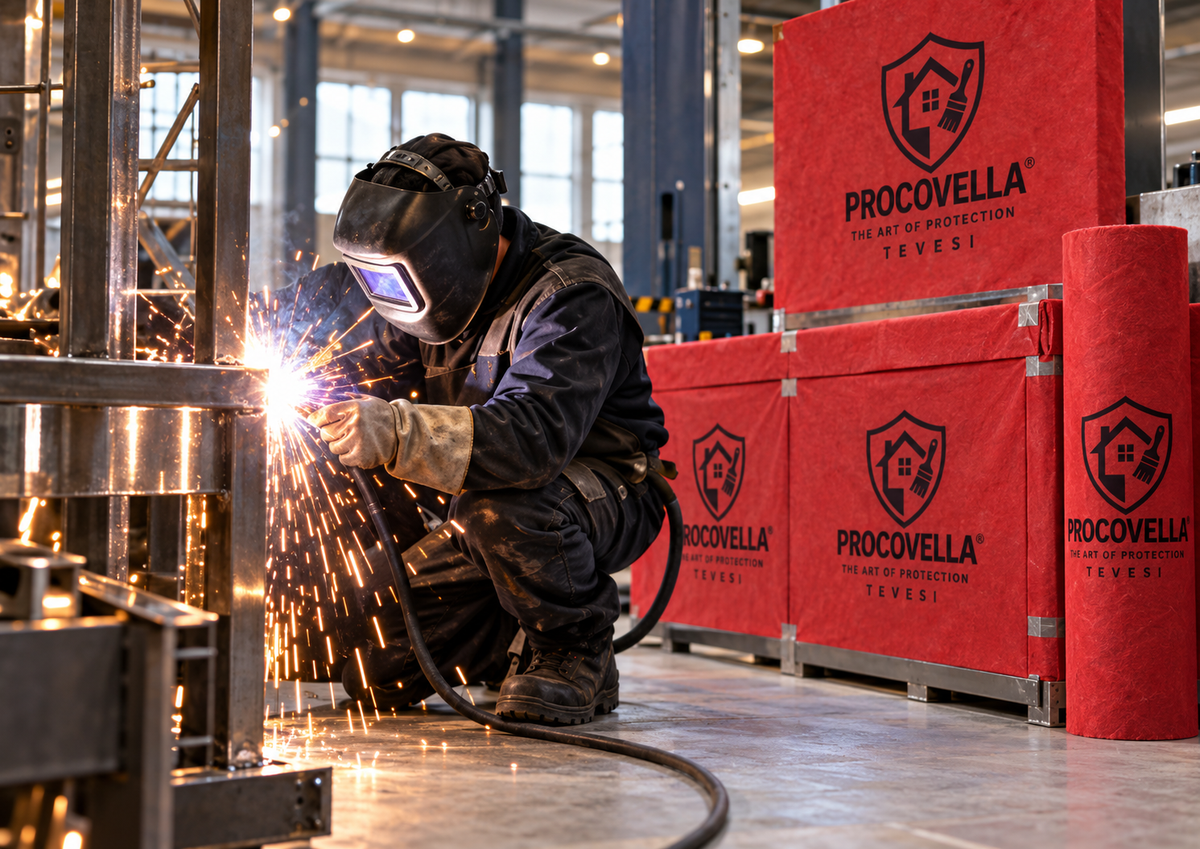 PROCOVELLA® – Multifunktionales Schutzvlies mit selbsthaftendem Klebeband Abdeckprofi