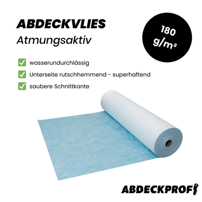 Abdeckvlies selbstklebend Atmungsaktiv - Dampfoffen ca. 1200g/m² 24h – 180g/m²