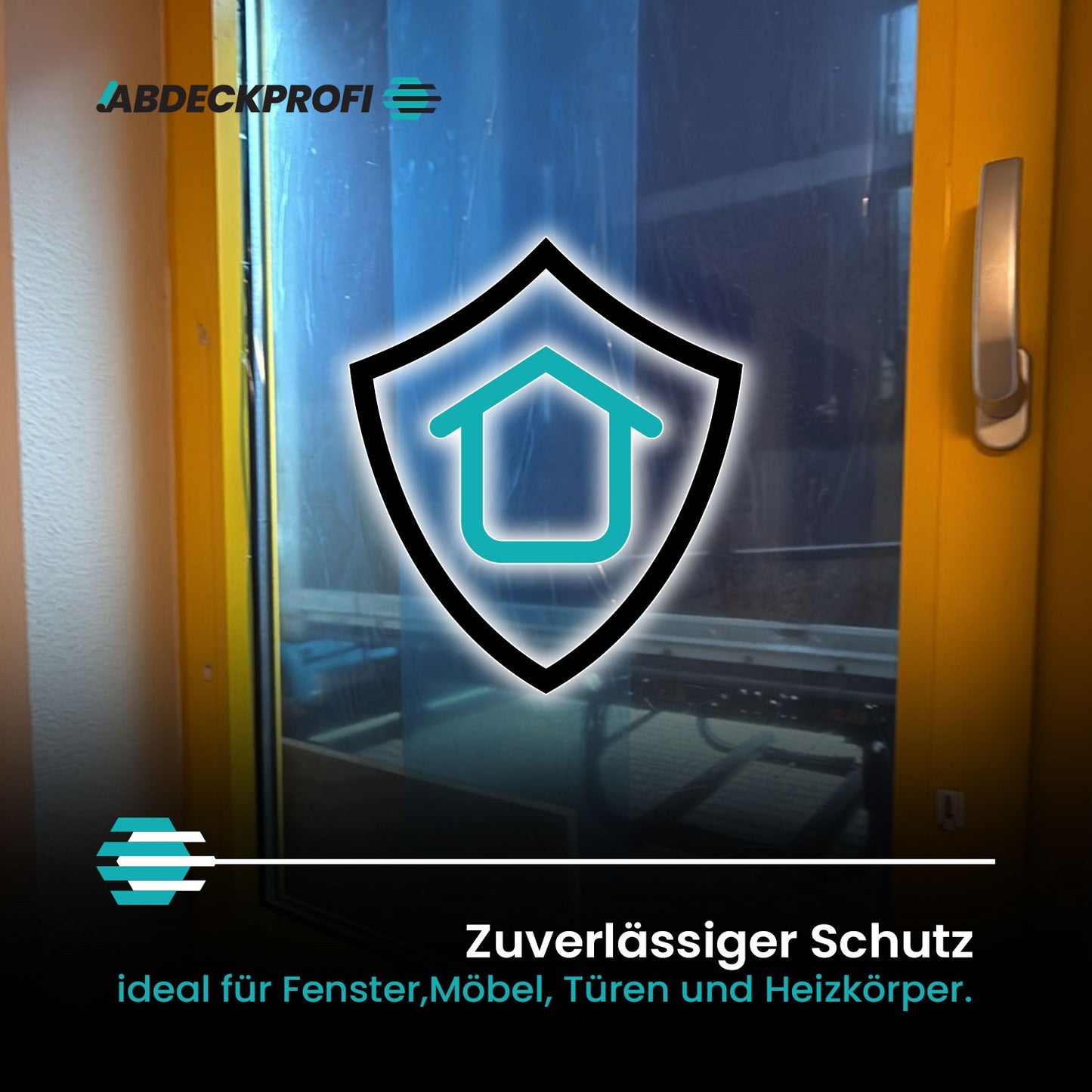 A&P Glass Protect Selbstklebende Schutzfolie Blau 0,50cm x 100m – 50m²