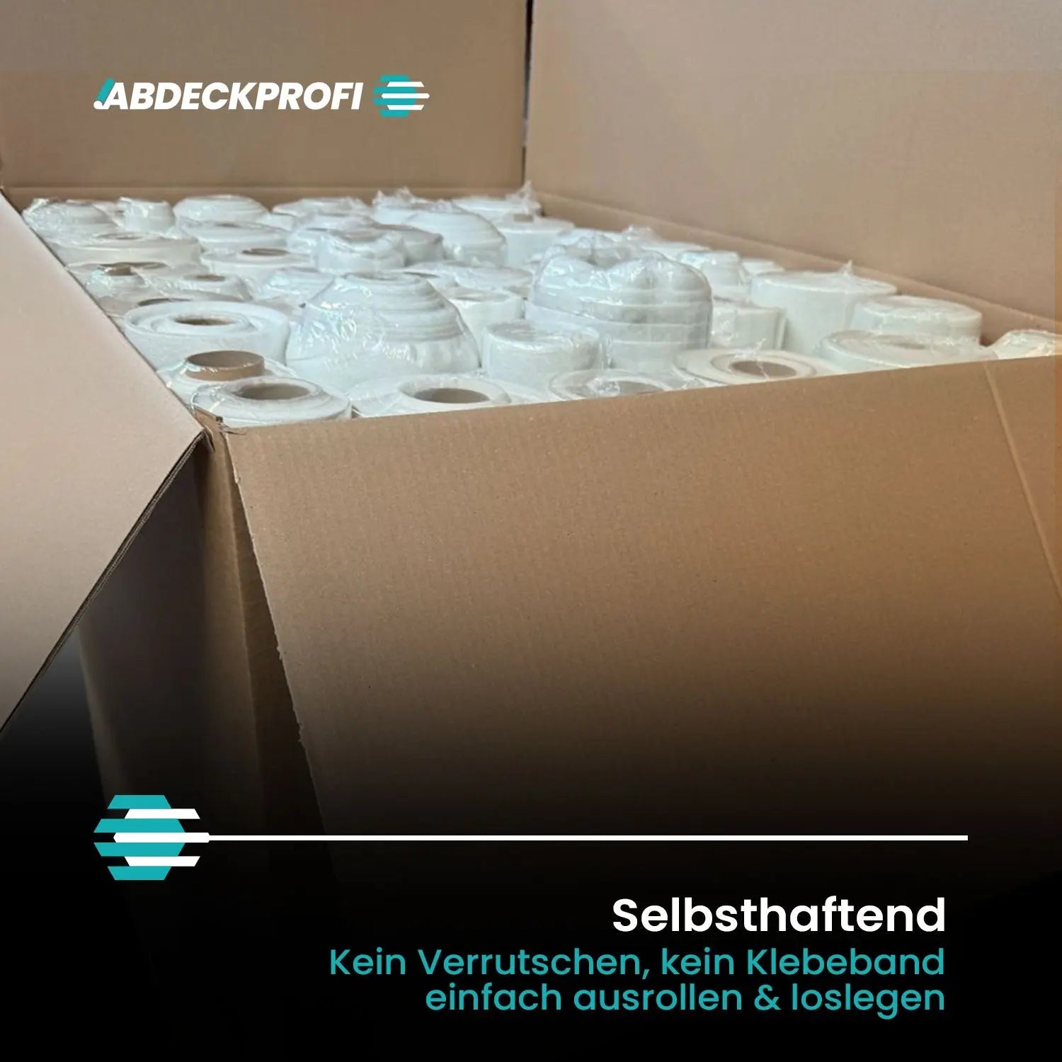 (SONDERPOSTEN B-Ware) Abdeckvlies Selbsthaftend  1 Palette 750 qm Abdeckprofi