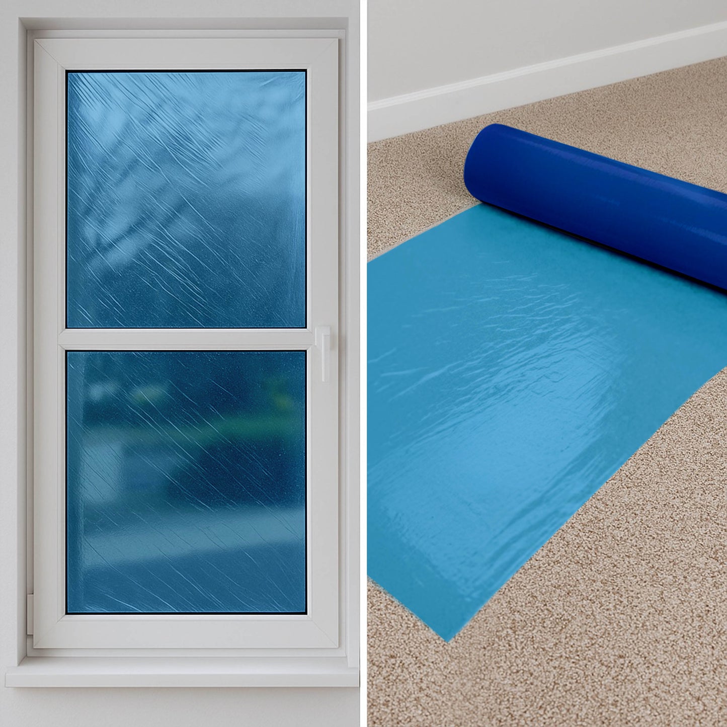 A&P Glass Protect Selbstklebende Schutzfolie Blau 0,50cm x 100m – 50m²