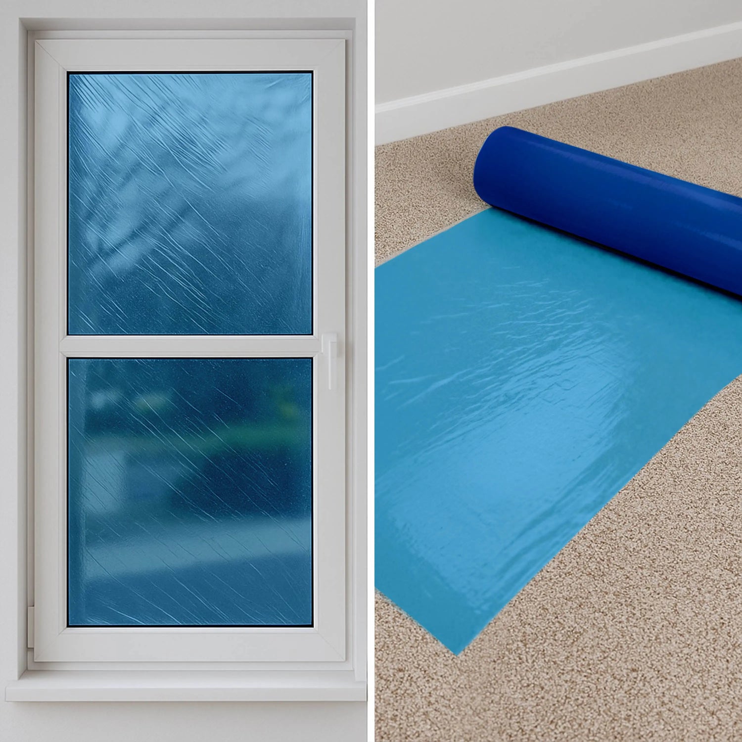 A&P Glass Protect Selbstklebende Schutzfolie Blau 0,50cm x 100m – 50m² Abdeckprofi