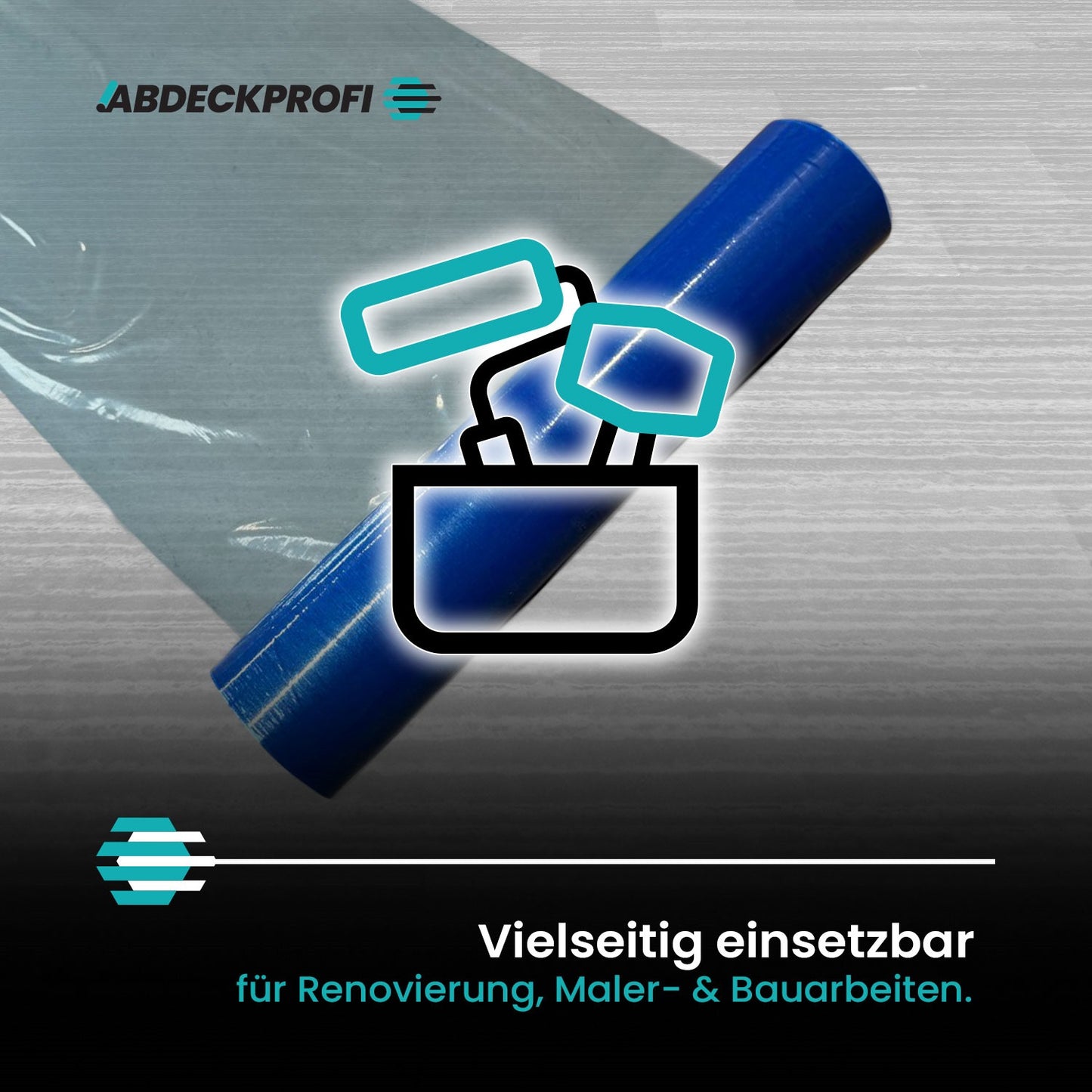 A&P Glass Protect Selbstklebende Schutzfolie Blau 0,50cm x 100m – 50m²