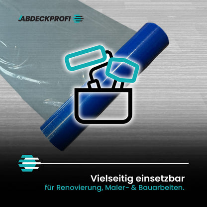 A&P Glass Protect Selbstklebende Schutzfolie Blau 0,50cm x 100m – 50m²